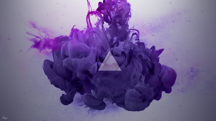 paint in water, abstract, smoke, digital art, purple, alberto seveso, ink