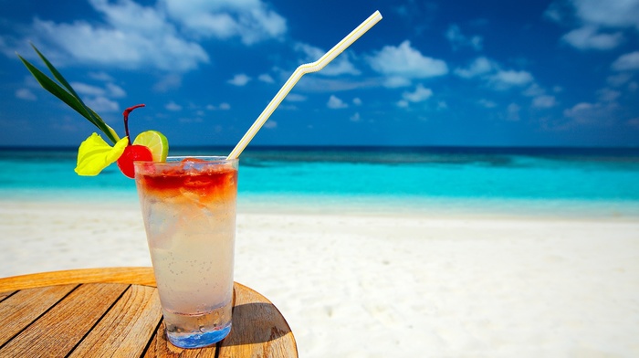 summer, drink, sea, beach