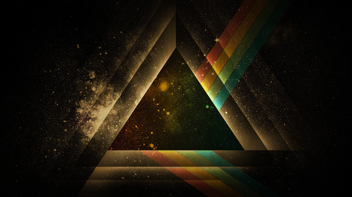 3D, wallpaper, triangle, geometry, background, black, figure, abstraction