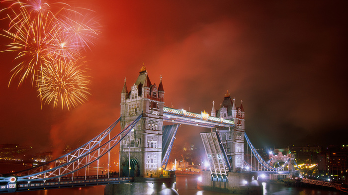 city, river, bridge, London