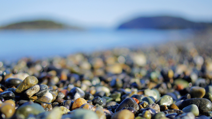 coast, beach, photo, macro, stones