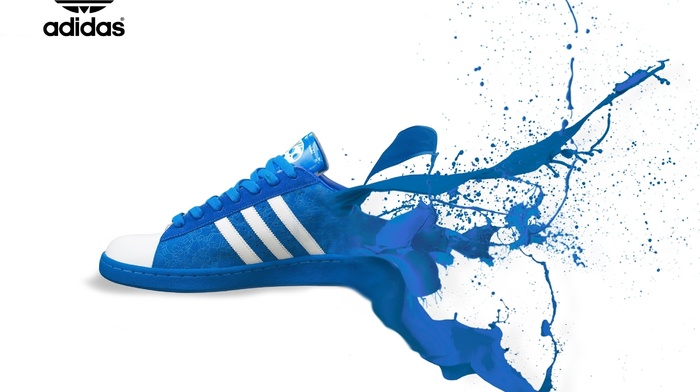 blue, sports, color, splash, adidas, sneakers