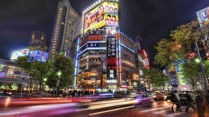 cities, Japan, night