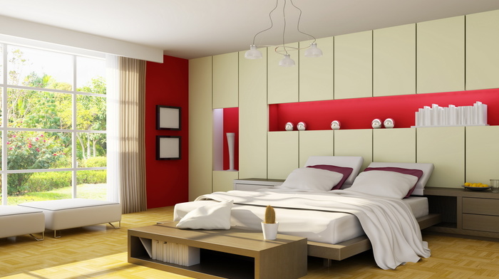apartment, interior, room, design, style, bed