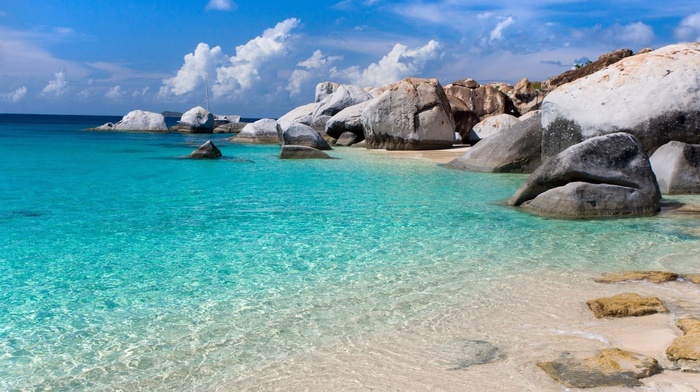 sand, sea, nature, stones, river