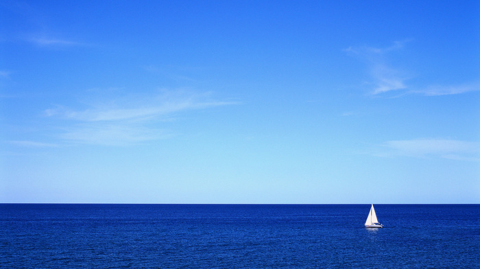 yacht, sky, nature, sea