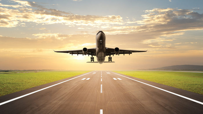 aircraft, road, airplane, sky