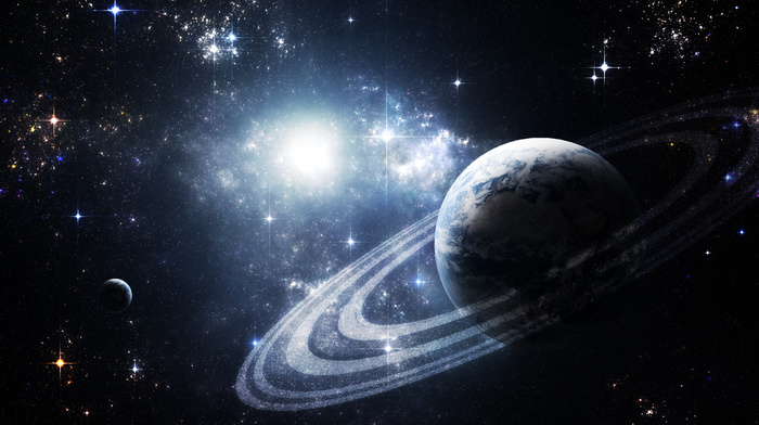 planet, stars, space
