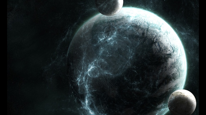 planet, space, stars