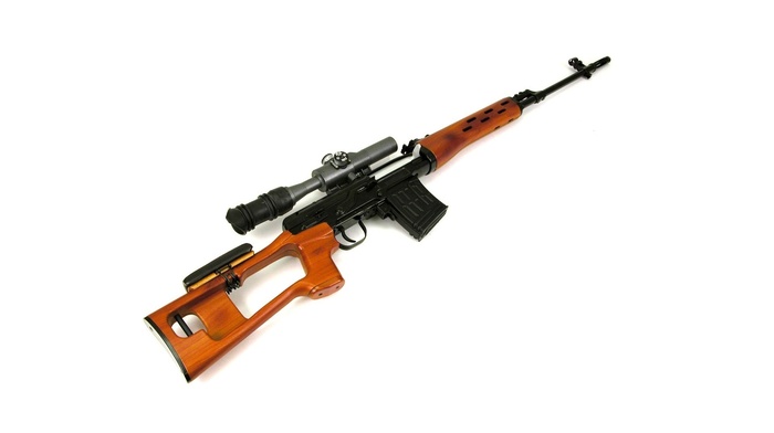 gun, white background, sniper rifle