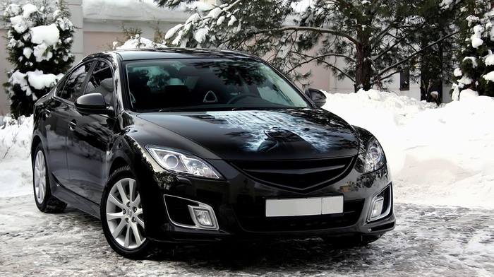 cars, snow