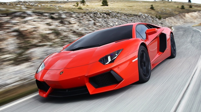 road, photo, cars, Lamborghini Aventador, speed