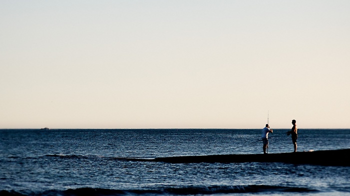 sea, summer, fishing