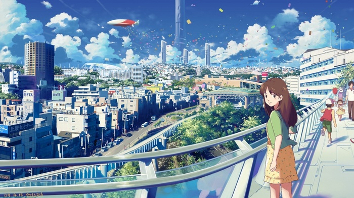 cityscape, anime, Japan