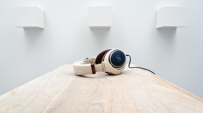table, wall, headphones