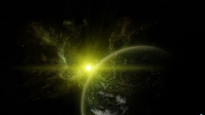 planet, space, stars