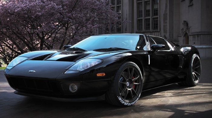 gt, building, cars, Ford, black