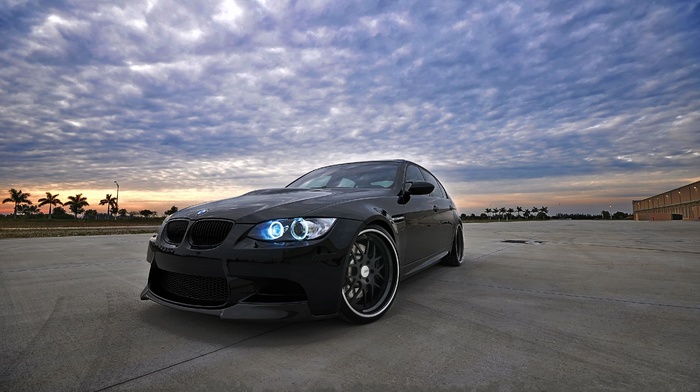 bmw, cars, black, m3, sky, BMW