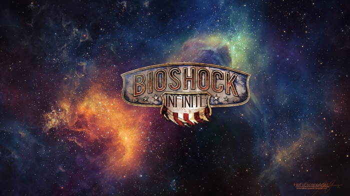artwork, BioShock Infinite, space, Booker DeWitt, stars, BioShock, lighthouse, video games