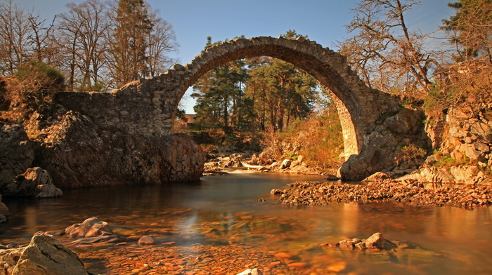 stunner, river, bridge, nature