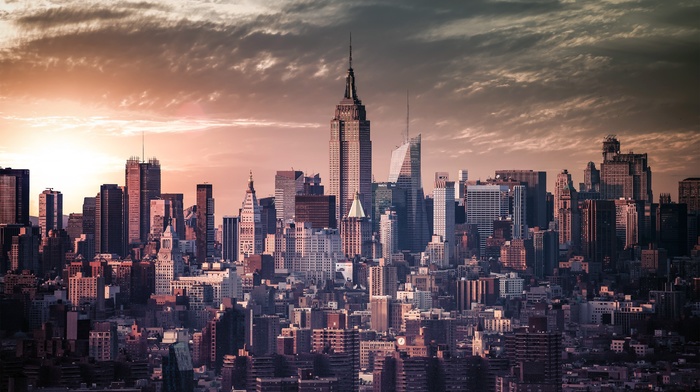 USA, cityscape, empire state building