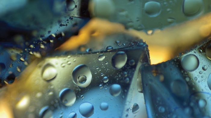 drops, light, ice, macro