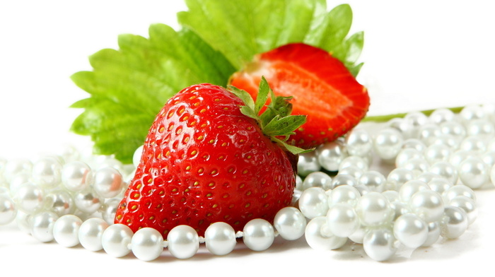 necklace, strawberry, delicious