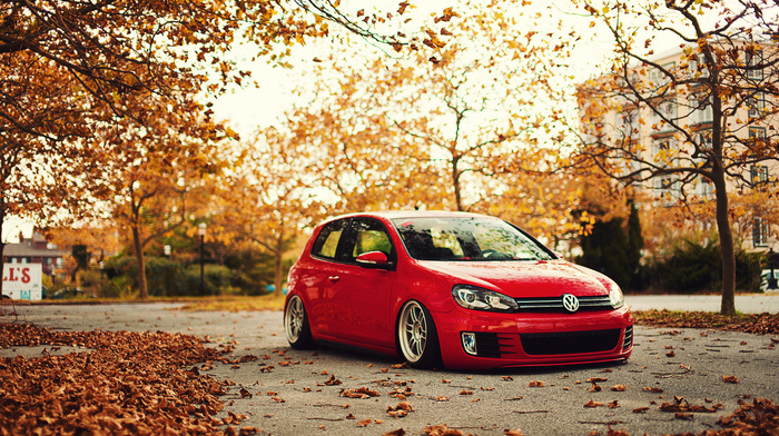 cars, tuning, Volkswagen, red