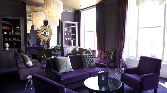 design, interior, purple, style, room