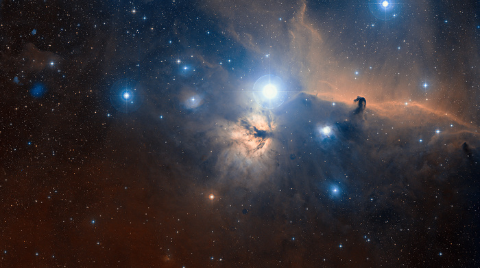 flame, nebula, space