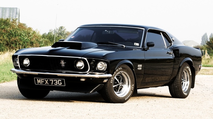 black, cars, mustang, Ford