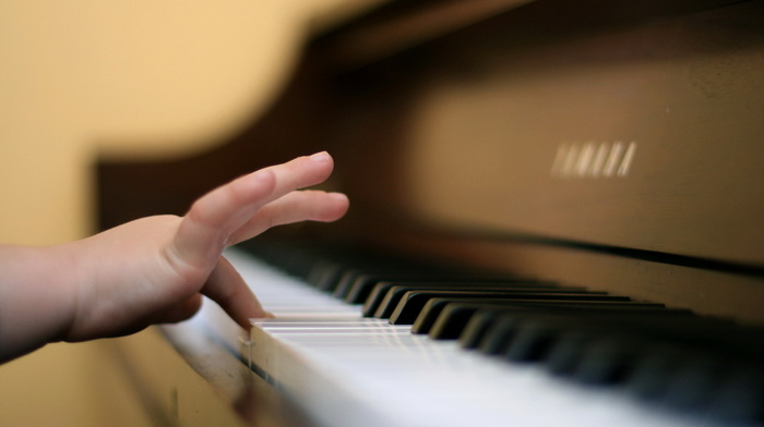 music, piano, hand