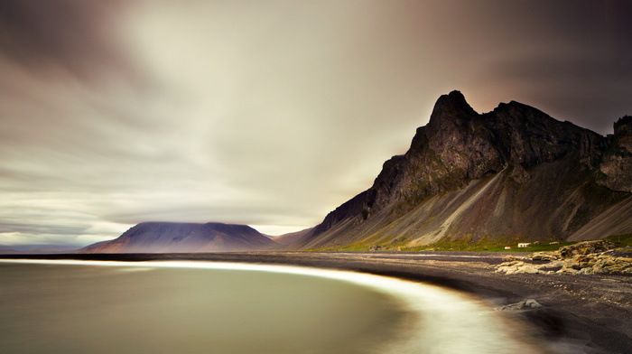 sea, mountain, sky, nature