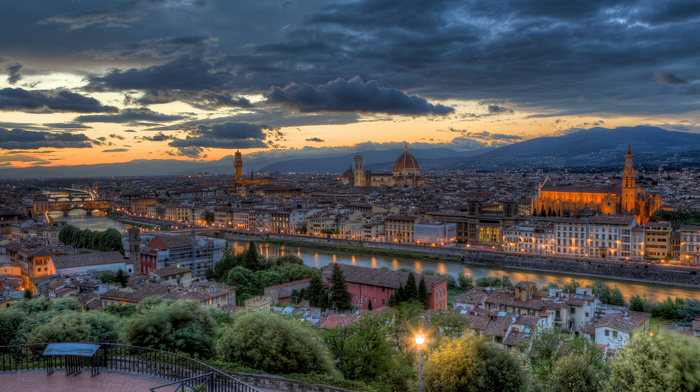 evening, cities, Italy