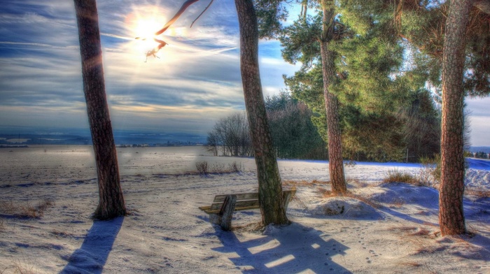 nature, winter, landscape, Germany