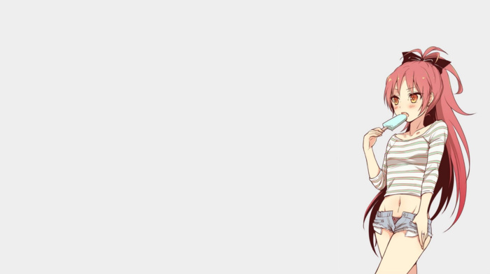 simple background, Mahou Shoujo Madoka Magica, anime girls