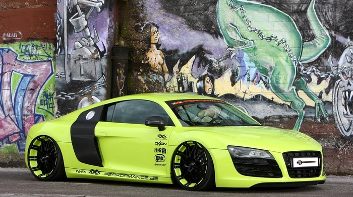 supercar, cars, green, Audi