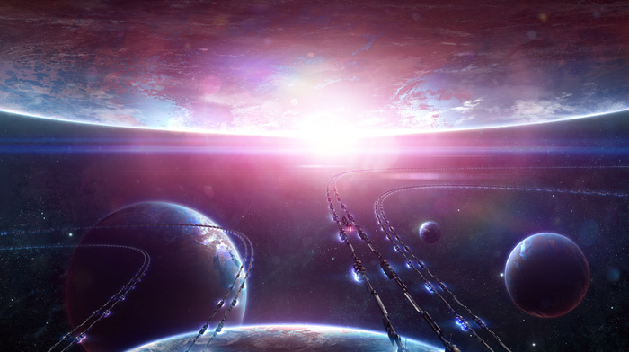 space, planets, art, vehicle