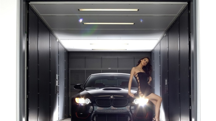 cars, brunette, bmw