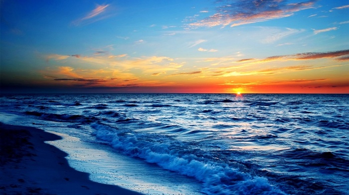 stunner, sunset, sea