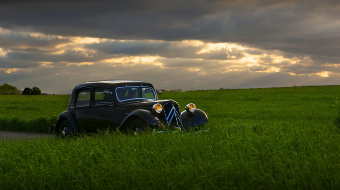 night, field, stunner, car