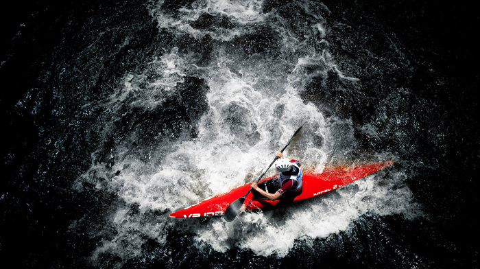 men, boat, river, water, sports