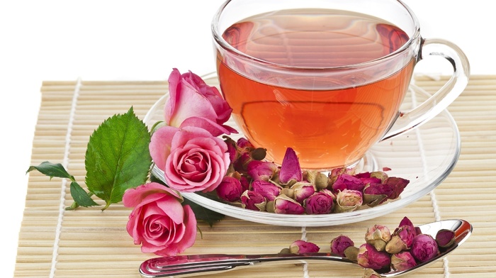 rose, cup, tea, delicious