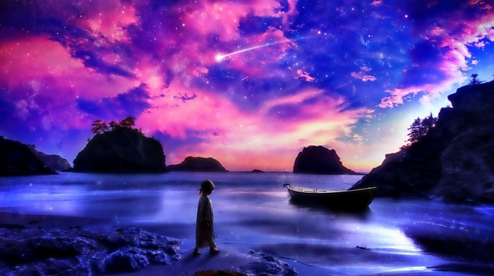 sea, stunner, sunset, space