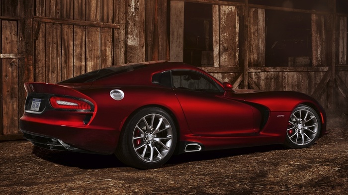 supercar, cars, rear view, red, Dodge