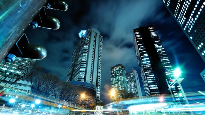 cities, lights, Japan, city, Tokyo