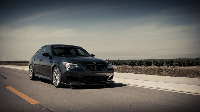 cars, bmw, BMW, black, clouds, sky