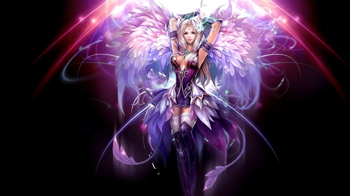 fantasy, wings, girl, angel