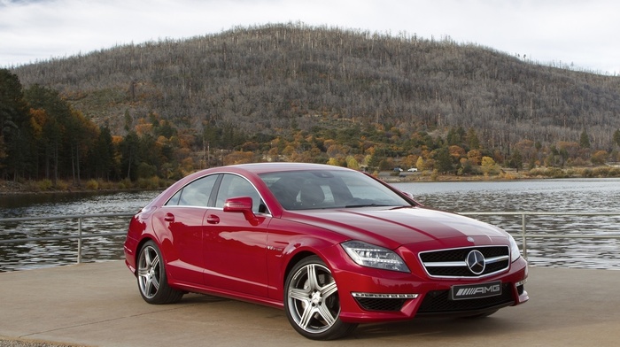 Mercedes-Benz, red, cars, amg