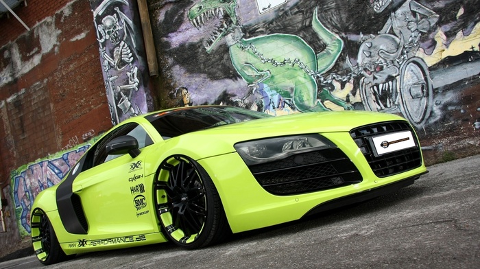 Audi, cars, green, supercar